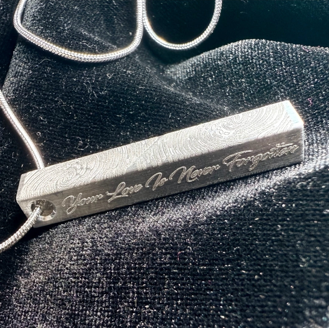 Print Engraved Silver Bar
