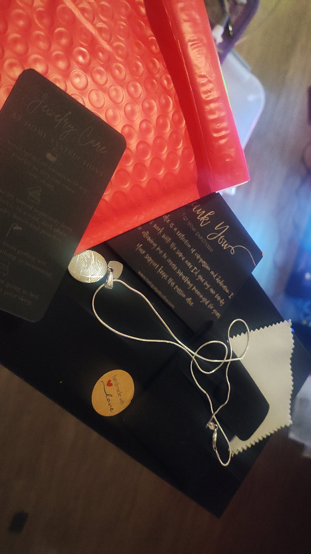 Custom Fingerprint keepsake jewelry
