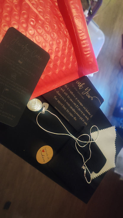 Custom Fingerprint keepsake jewelry